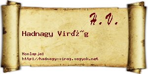 Hadnagy Virág névjegykártya